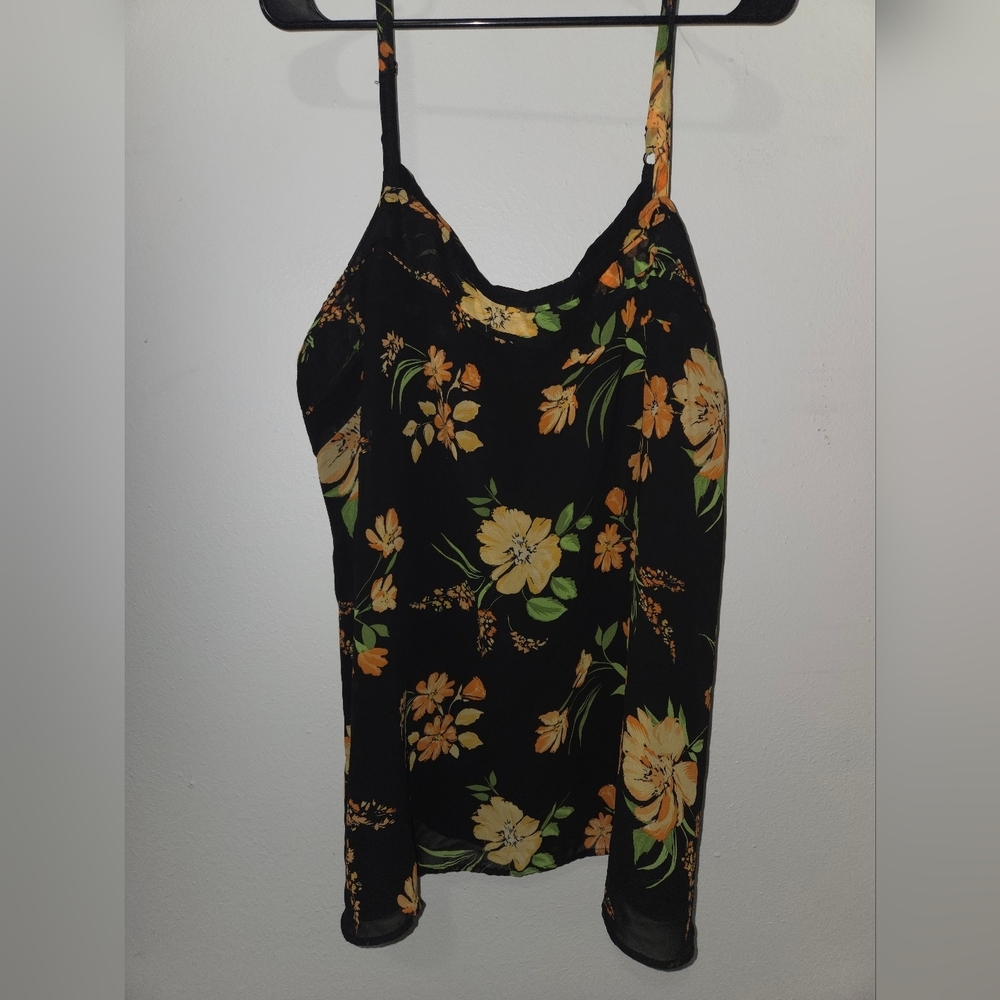 Torrid Black and Yellow Floral Camisole​